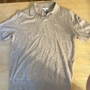 Beige Reiss men’s knit polo